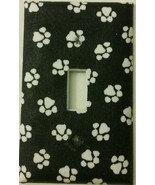 Paw Print Light Switch Cover home wall decor lighting outlets dogs cats ... - £8.35 GBP