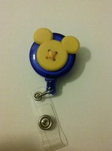 Mickey Mouse badge reel key card ID holder lanyard retractable Disney sc... - $5.95