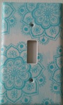 BLUE LOTUS FLOWER Light Switch Cover, decor bathroom kitchen lighting  - $10.49
