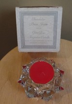 Vintage Avon Gem Glow Ruby Red Bayberry Candle W Glass Holder~Box - £18.88 GBP