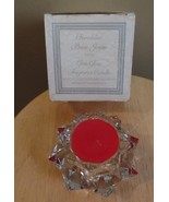 Vintage Avon GEM GLOW  Ruby Red BAYBERRY CANDLE w GLASS Holder~BOX - £18.87 GBP