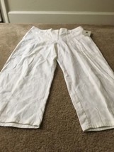 Jaclyn Smith Women&#39;s White Capri Pants Casual Size L - £31.03 GBP