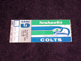 1978 Seattle Seahawks vs. Baltimore Colts NFL Ticket Stub, November 12th - £7.86 GBP