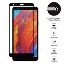 BLACK Edged Sides Glue Temp. Glass Protector For LG Aristo 4 Plus/K30 2019 - $5.86