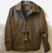 A Collezioni Brown Jacket New Collection Coat Zipper Pockets Lined Size ... - $125.00