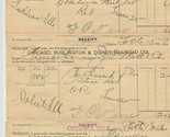 1886 Chicago Burlington &amp; Quincy Railroad Freight Receipts Ottawa Illinois - £27.96 GBP