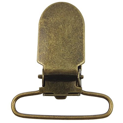 Bluemoona 20 Pcs - 1 1/4" 32mm Suspender Pacifier Mitten Clips Webbing Hook Paci