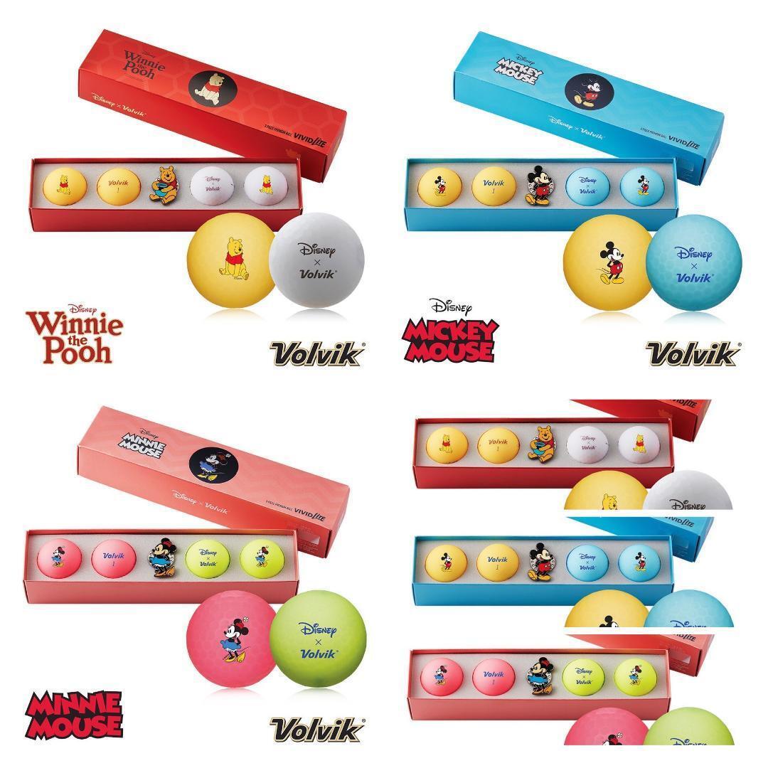 Primary image for Volvik Vivid Lite Disney Packs 4 Golf Balls Y Sombrero Pinza. Mickey Mouse ,