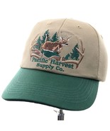 Pacific Harvest Supply Co. Deer Buck Snapback Hat Cap Beige Green Whitet... - £43.20 GBP