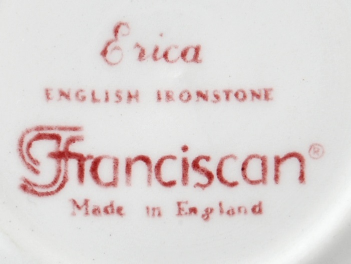 Franciscan Erica Pink 5.5" Orphan Saucer English Ironstone Item image 3