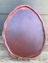 Beautiful Mahogany Wooden Art Platter Dish Centerpiece￼ Medford Barbados 15”x12” - £43.25 GBP