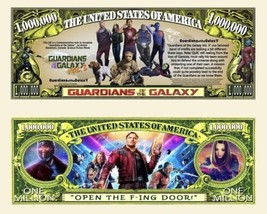 Guardians of the Galaxy 25 Pack 1 Million Dollar Bills Collectible Novel... - £10.97 GBP
