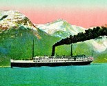 Steamship Spokane Lynn Canal Alaska-Pacific Steamship Co UNP 1920s Postcard - $6.88