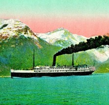Steamship Spokane Lynn Canal Alaska-Pacific Steamship Co UNP 1920s Postcard - $6.88