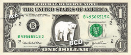 POLAR BEAR on REAL Dollar Bill Animal Cash Money Collectible Bank Note C... - $125.01 MXN