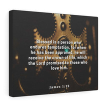   Crown Of Life James 1:12 Bible Verse Canvas Christian Wall Art - £60.74 GBP+