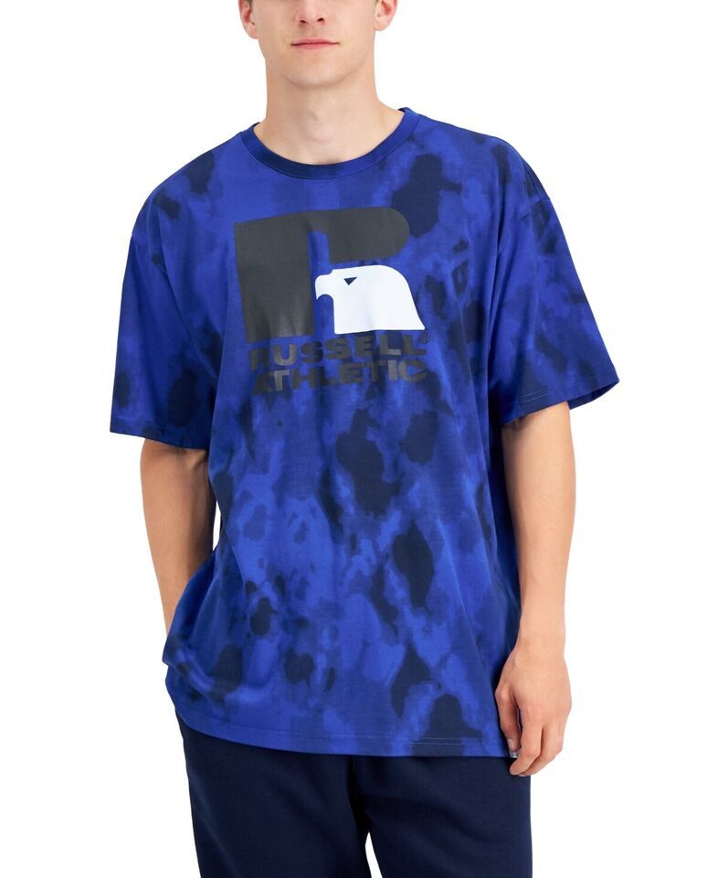 MSRP $25 Russell Athletic Victory Tie-Dyed T-Shirt Blue Size Large (SEE ... - $11.39