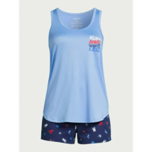 Joyspun Women s Print Tank Top and Shorts Pajama Set 2-Piece Size 3X (22W-24W) - £15.59 GBP