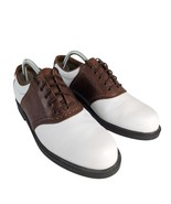 Rockport Men&#39;s 9W Brown &amp; White Leather Saddle Oxford Golf Shoes Jack Ni... - $43.54