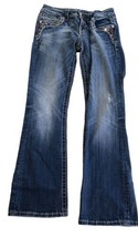Miss Me Straight Leg Jeans Size 29 Jy5755B2D Boot Pocket Bling - $23.07