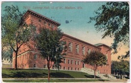 Postcard Lathrop Hall University Of Wisconsin Madison 1912 - £2.95 GBP