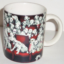 Disney 101 Dalmatians Coffee Mug Cup Spotted Dogs Puppies Red Black Retired - £27.93 GBP