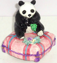 Panda Bears Schmid Music Box Sunshine Shoulders Musical Signed Yamada  V... - $79.95