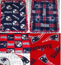 New England Patriots Fleece Baby Blanket Pet Lap Tied Red Blue NFL Football New - £34.32 GBP