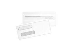 500 Double Window Envelopes for QuickBooks - Self Seal with Security Screen - $41.60