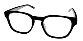 John Varvatos Mens Ophthalmic Eyeglass Plastic Square Frame V369 Black 51mm - £71.67 GBP
