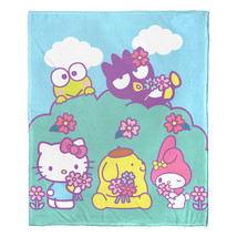Hello Kitty; Springtime Friends Aggretsuko Comics Silk Touch Throw Blanket; 50&quot;  - £48.80 GBP