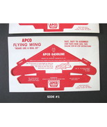 1960&#39;s Apco Gas Paper Flying Wing Glider - Vintage Flying Wing Glider Ap... - £11.73 GBP