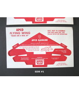1960&#39;s Apco Gas Paper Flying Wing Glider - Vintage Flying Wing Glider Ap... - $284.92 MXN