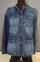 Talbots Jacket Women Size S Blue Denim Stretch Jean Jacket Button Front ... - £19.14 GBP