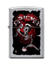 Sick-Skull Design, Street Chrome Finish  Zippo Lighter - £18.94 GBP
