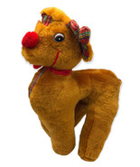 VTG Childrens Joy Rudolph Red Nose Reindeer 12&quot; 1960 Stuffed Plush Toy R... - £149.26 GBP