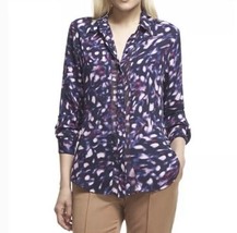Robert Rodriguez Women&#39;s Purple Blouse Abstract Art To Wear Pattern Top Size S - £19.61 GBP