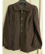 GAP Women&#39;s Brown Collared Lightweight Jacket 3 Large Buttons, Pockets -... - $12.00