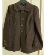 GAP Women&#39;s Brown Collared Lightweight Jacket 3 Large Buttons, Pockets -... - £9.43 GBP