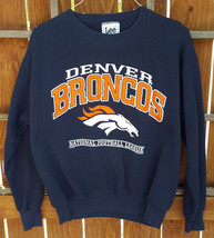 1998 Denver Broncos Sweatshirt-M-Blue-Lee-NFL Football Fan Apperal Elway... - £14.78 GBP