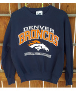 1998 Denver Broncos Sweatshirt-M-Blue-Lee-NFL Football Fan Apperal Elway... - £14.73 GBP
