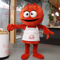 Red Crab Cakes mascot costume character dressed with a V-Neck Tee and Cu... - £985.96 GBP