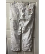 Geniuine Dickies Mens 40 X 30 Painters Pants Relaxed Fit Baggy White Canvas - £19.51 GBP