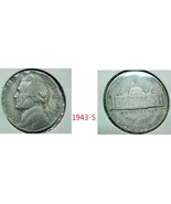 Jefferson Silver Nickel 1943-S Fine - £3.98 GBP