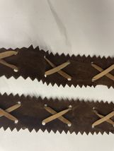 10 yards Brown with beige cross Cross trim great For customs - $7.69