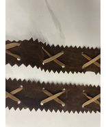 10 yards Brown with beige cross Cross trim great For customs - $7.69