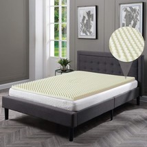 Nutan 2-Inch High Density Convoluted Egg Shell Breathable Memory Foam, White - £51.95 GBP