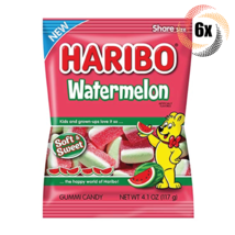 6x Bags Haribo Watermelon Flavor Gummi Candy Soft &amp; Sweet | Share Size 4... - £17.12 GBP