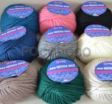 Knitting Yarn Merino Wool Preshrunk 60 Metres Bbb Titan Wool Merina Maxi - £4.46 GBP
