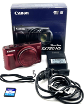 Canon Power Shot SX720 Hs Digital Camera Red 20.3MP 40x Zoom Wi Fi Mint Iob - £383.47 GBP